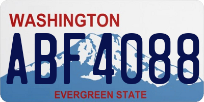 WA license plate ABF4088