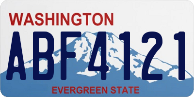 WA license plate ABF4121