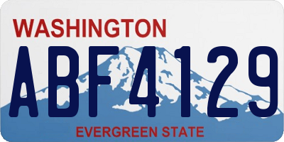 WA license plate ABF4129