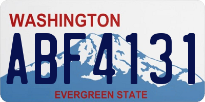 WA license plate ABF4131