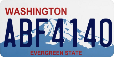 WA license plate ABF4140