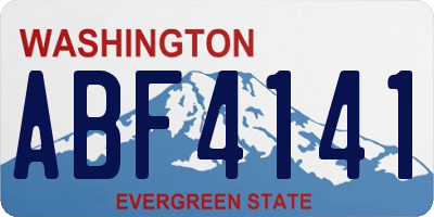 WA license plate ABF4141