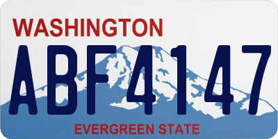 WA license plate ABF4147