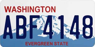 WA license plate ABF4148