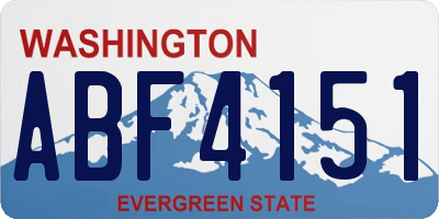 WA license plate ABF4151