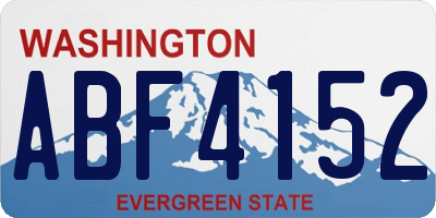 WA license plate ABF4152