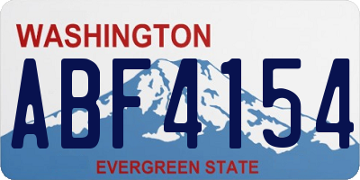 WA license plate ABF4154