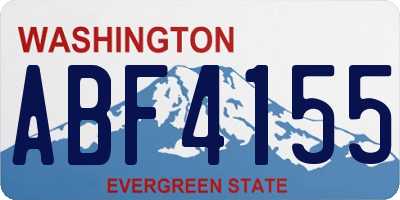 WA license plate ABF4155