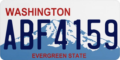 WA license plate ABF4159
