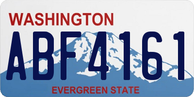 WA license plate ABF4161