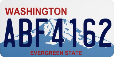 WA license plate ABF4162