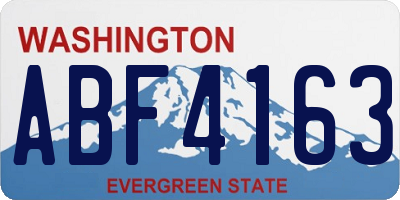WA license plate ABF4163