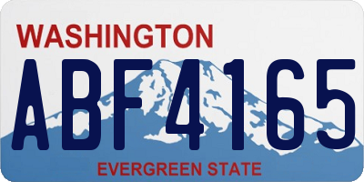WA license plate ABF4165
