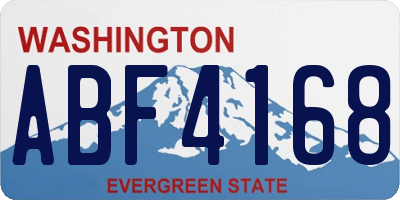 WA license plate ABF4168