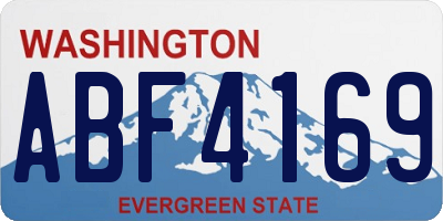 WA license plate ABF4169
