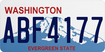 WA license plate ABF4177