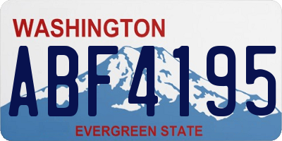 WA license plate ABF4195