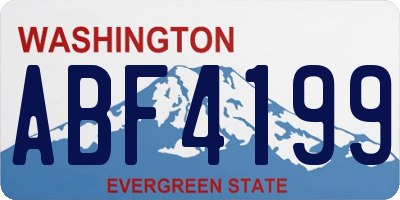 WA license plate ABF4199