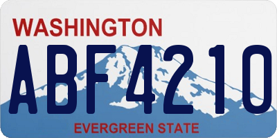 WA license plate ABF4210