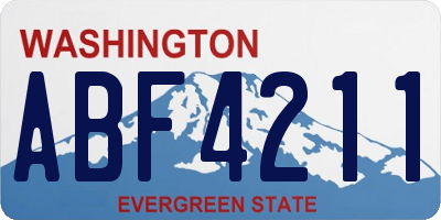 WA license plate ABF4211