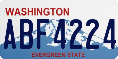 WA license plate ABF4224