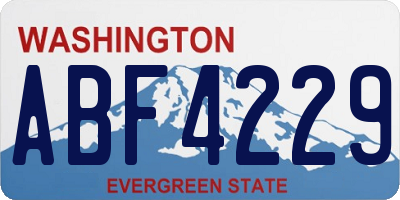 WA license plate ABF4229
