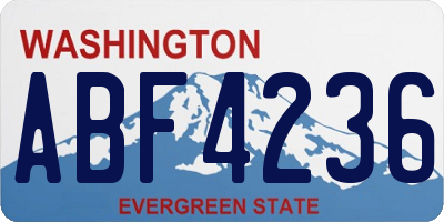 WA license plate ABF4236