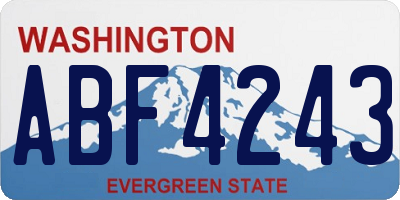 WA license plate ABF4243
