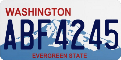 WA license plate ABF4245