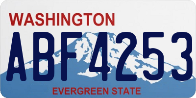 WA license plate ABF4253