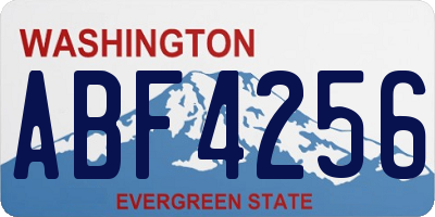 WA license plate ABF4256