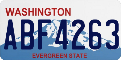 WA license plate ABF4263