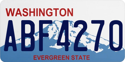 WA license plate ABF4270