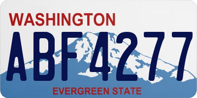 WA license plate ABF4277