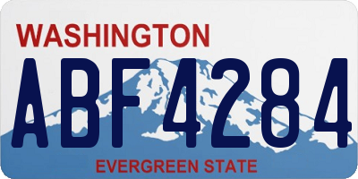 WA license plate ABF4284