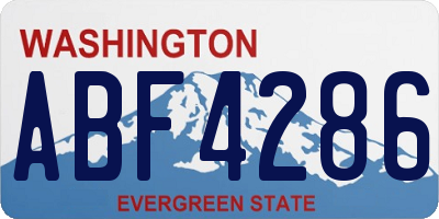 WA license plate ABF4286