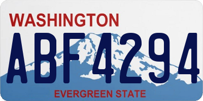 WA license plate ABF4294