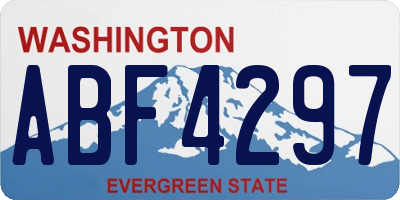 WA license plate ABF4297