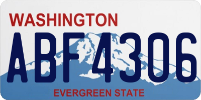 WA license plate ABF4306