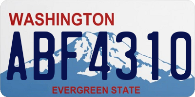 WA license plate ABF4310