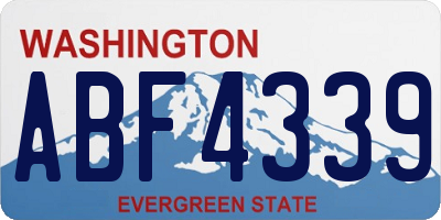 WA license plate ABF4339