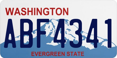 WA license plate ABF4341