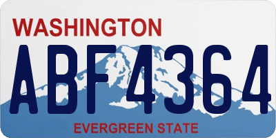 WA license plate ABF4364