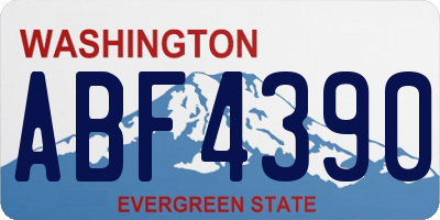 WA license plate ABF4390