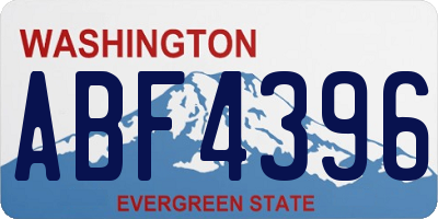 WA license plate ABF4396