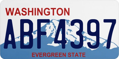 WA license plate ABF4397