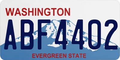 WA license plate ABF4402