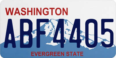 WA license plate ABF4405