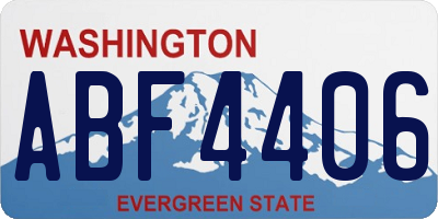 WA license plate ABF4406
