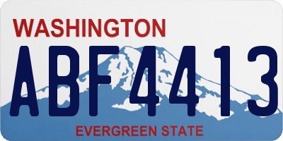 WA license plate ABF4413